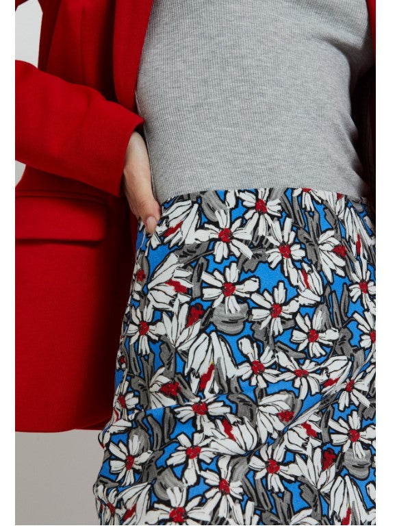Printed viscose long skirt