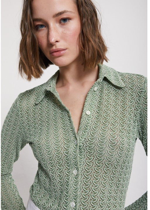 Cotton shirt with straight hem
