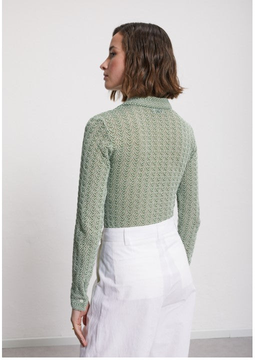 Cotton shirt with straight hem