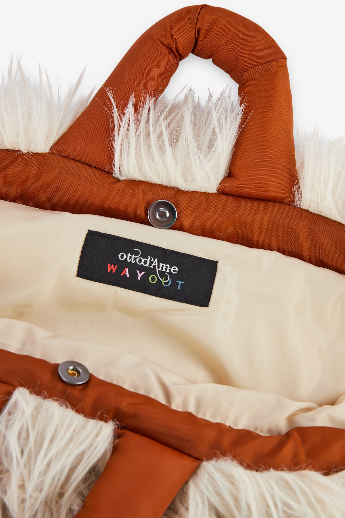 Fur × puffer bag