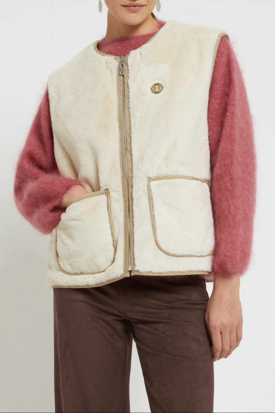 Fake down vest