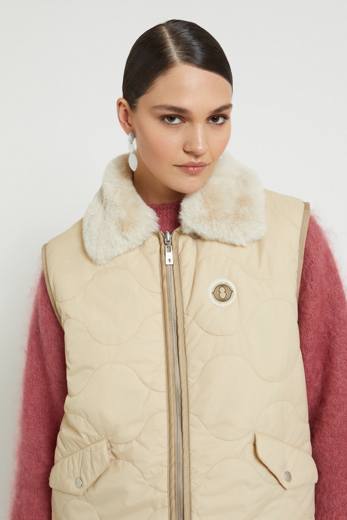 Fake down vest