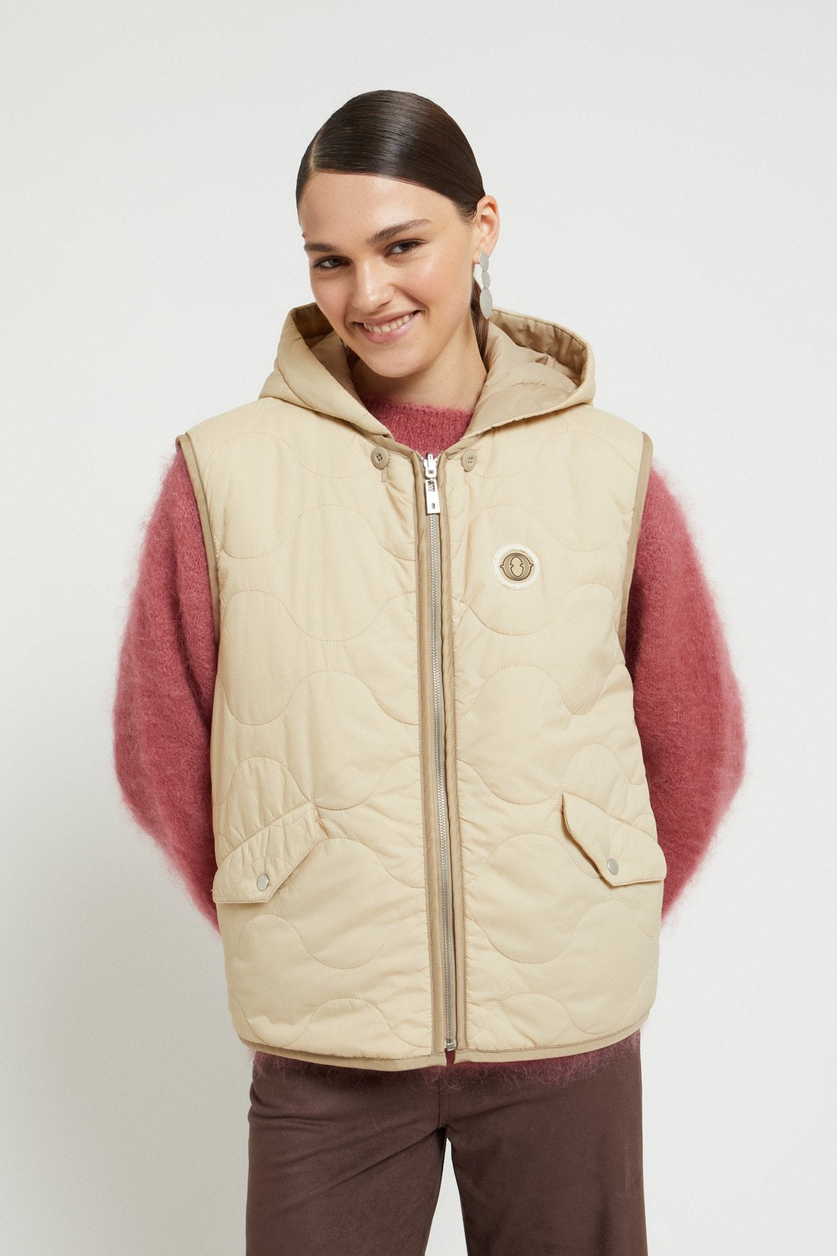 Fake down vest
