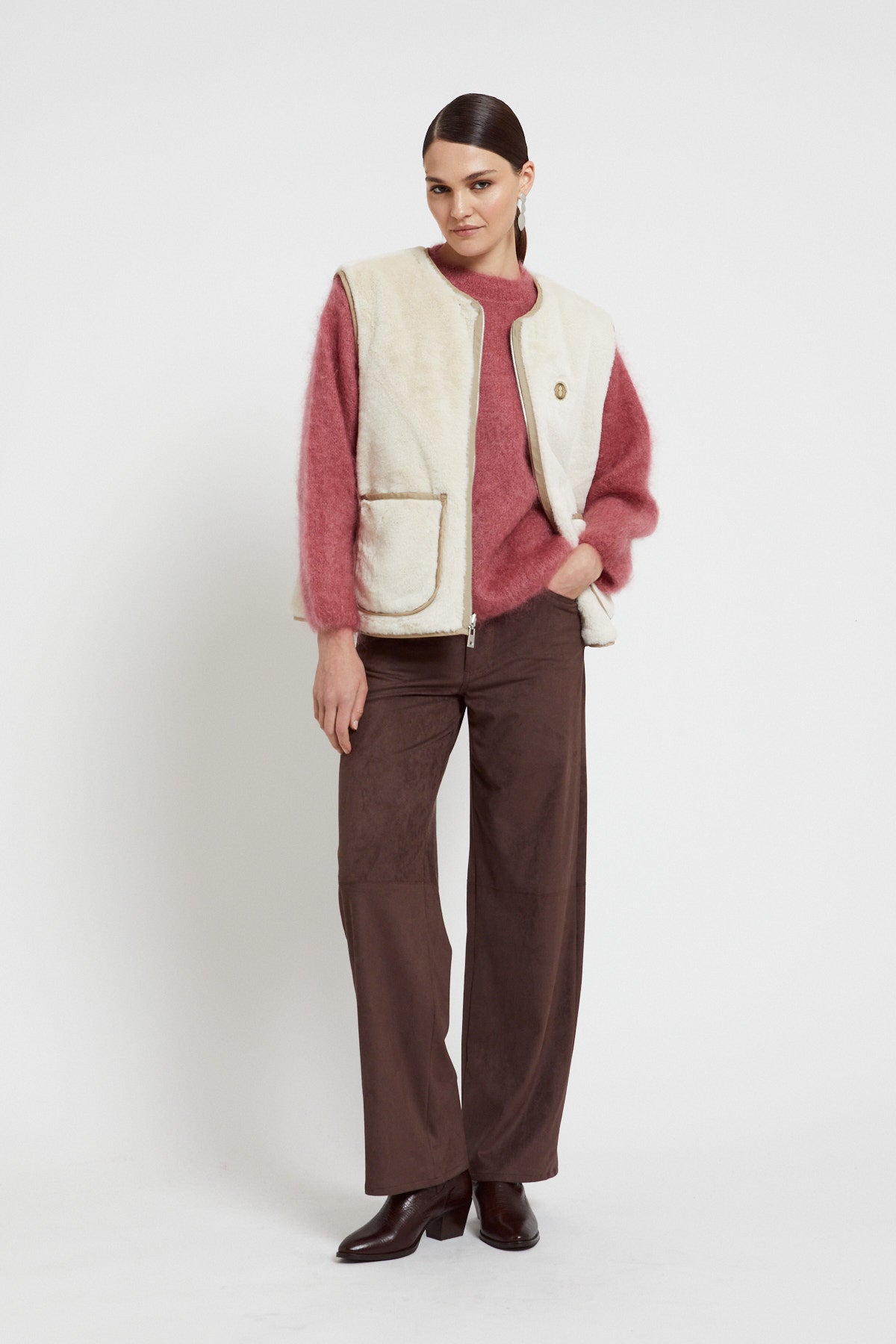 Fake down vest