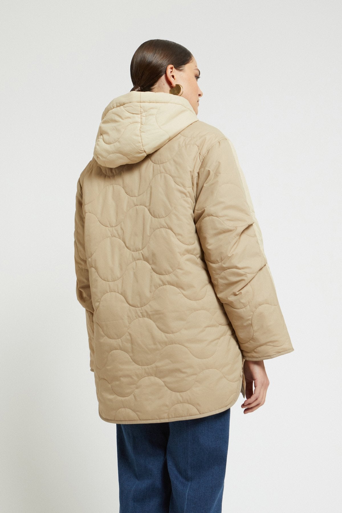 Fake down short coat