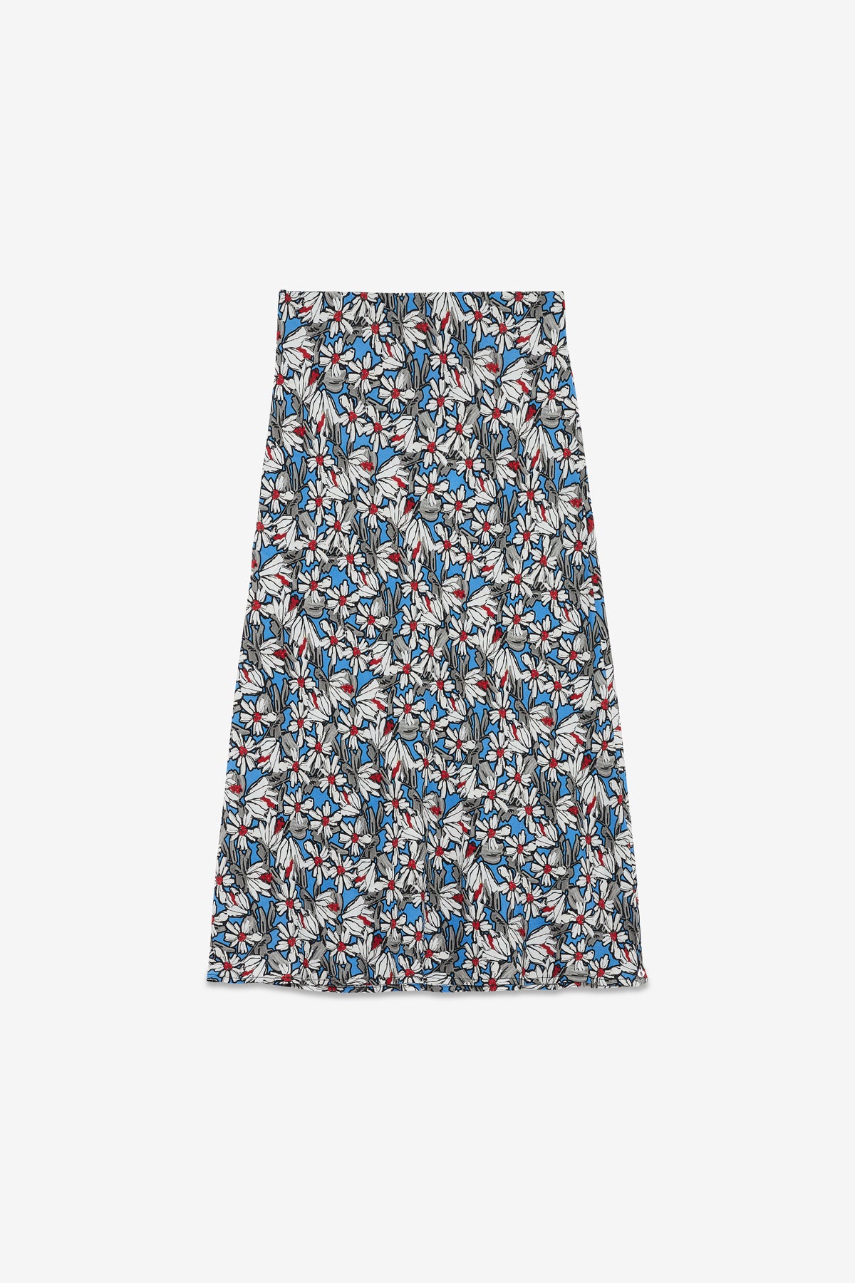 Printed viscose long skirt