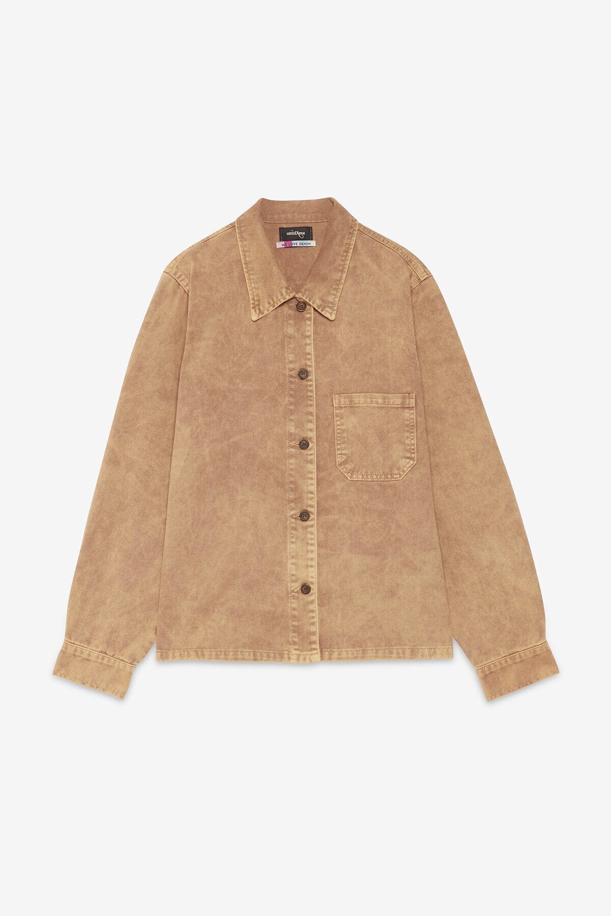 Vintage-effect denim shirt