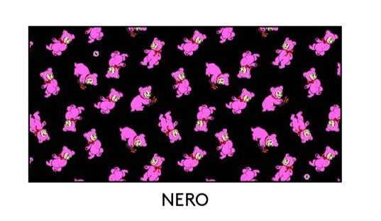 Bear print viscose blouse