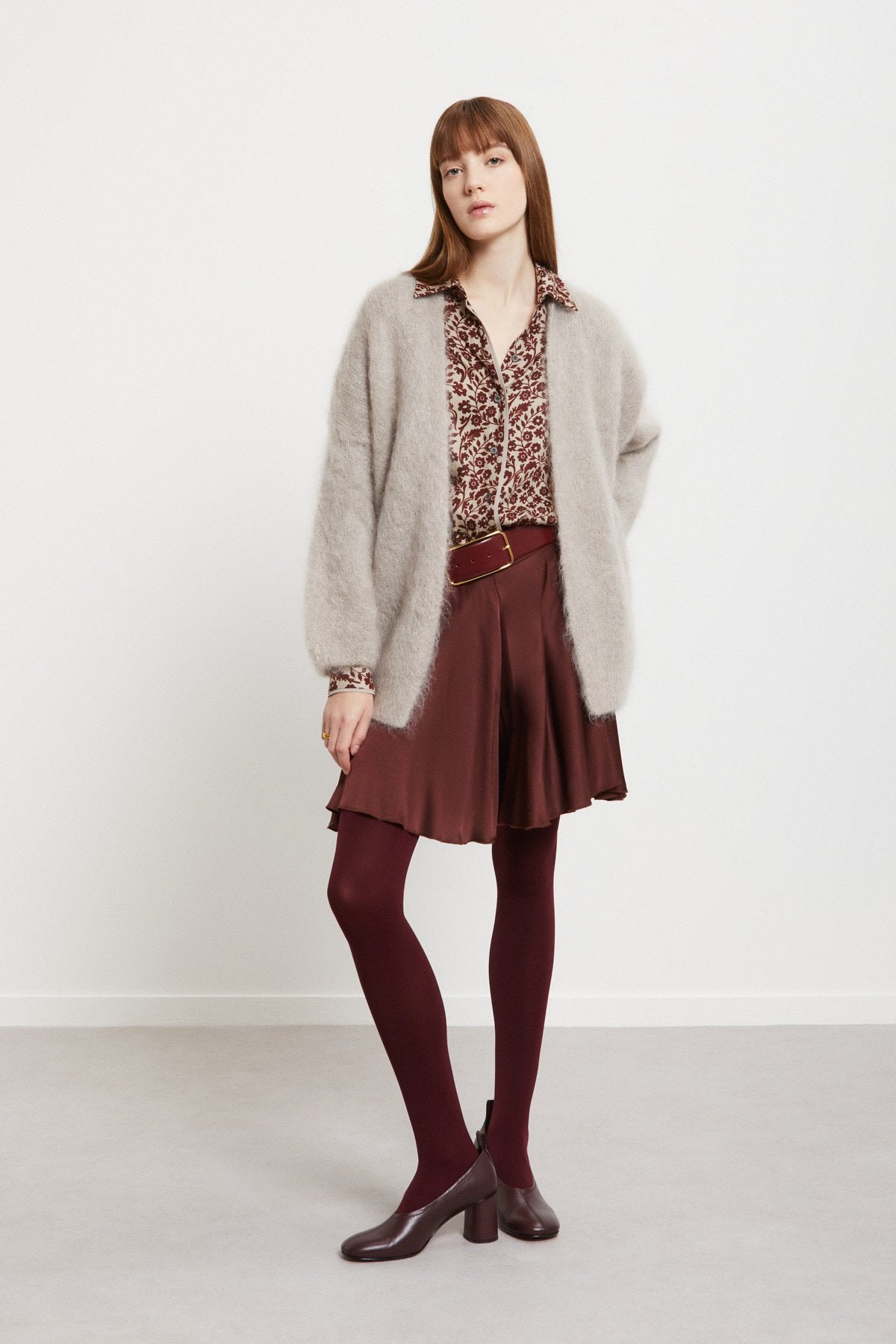 Fluffy mohair wool kimono cardigan