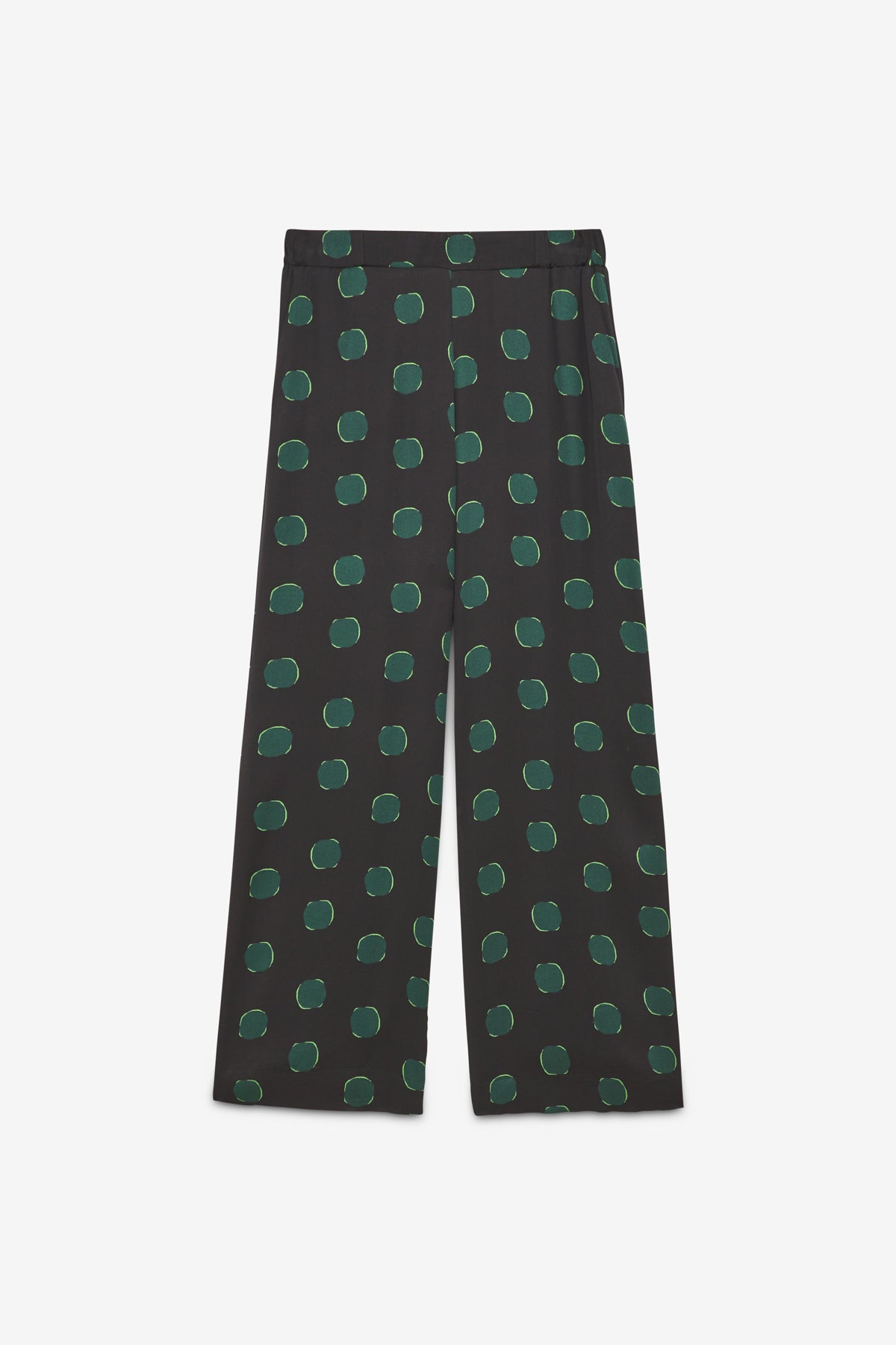 Dot print viscose pants