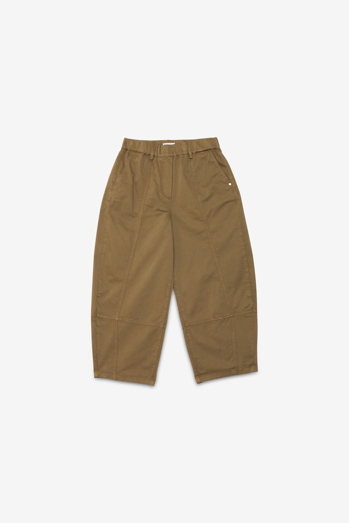 Gabardine balloon trousers with patch pockets