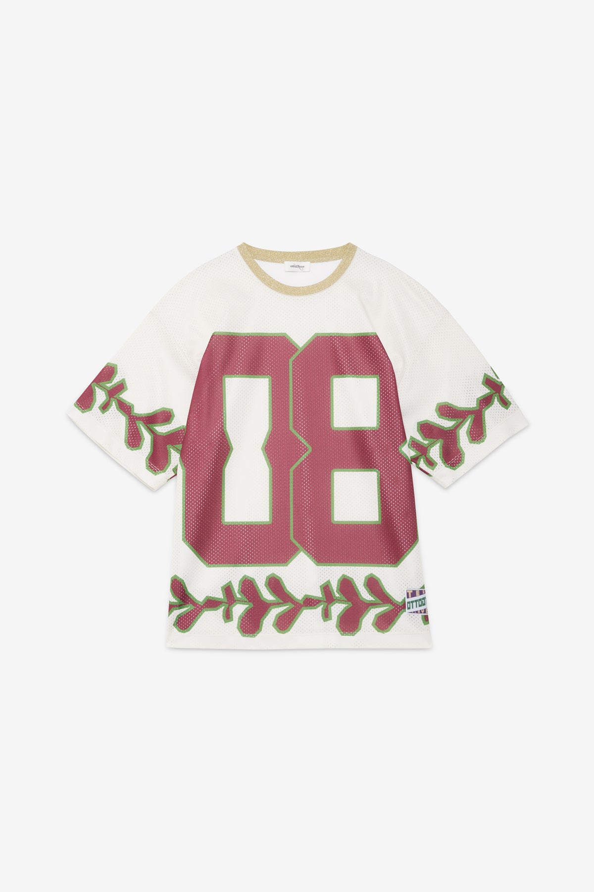 Over size printed T-shirt with contrast coller,sporty inspiration