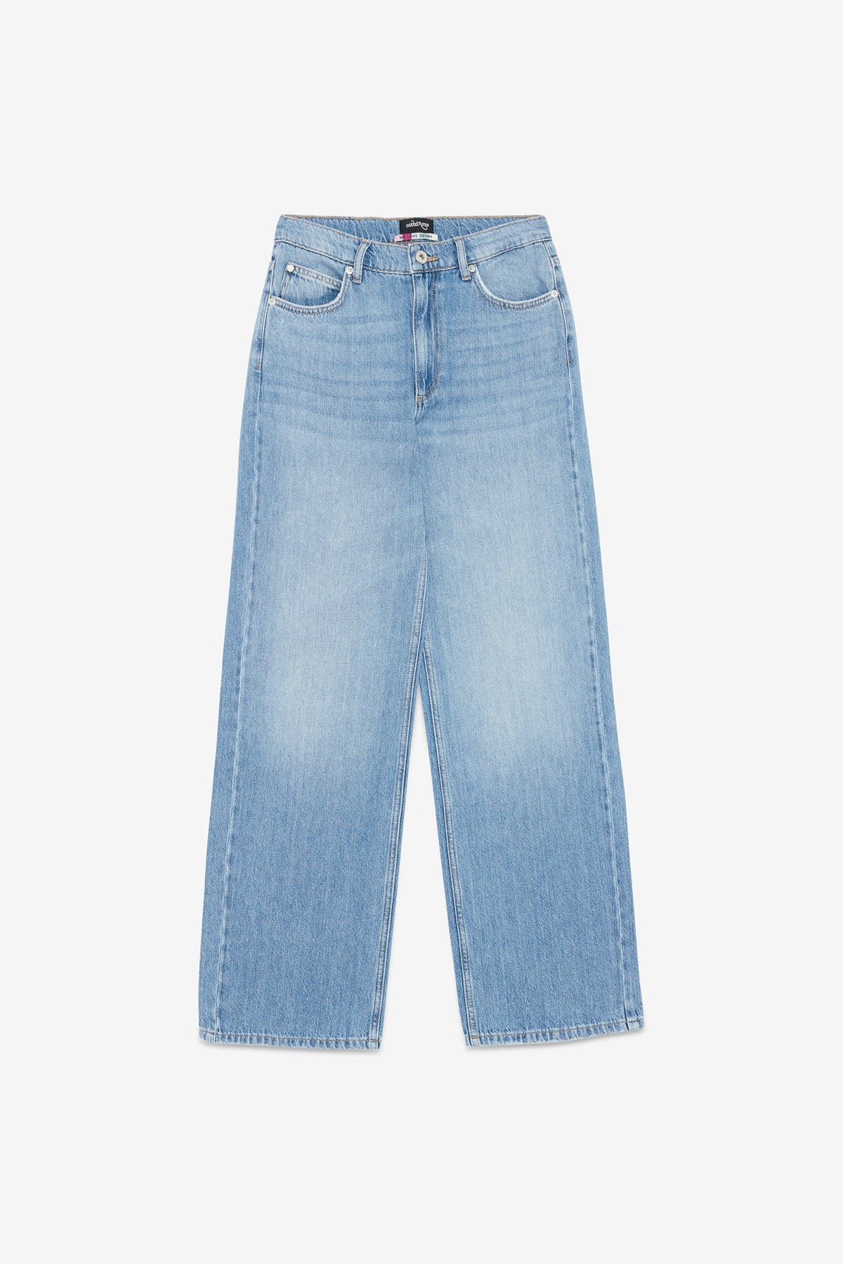 Relax cut jeans in denim with straight leg
