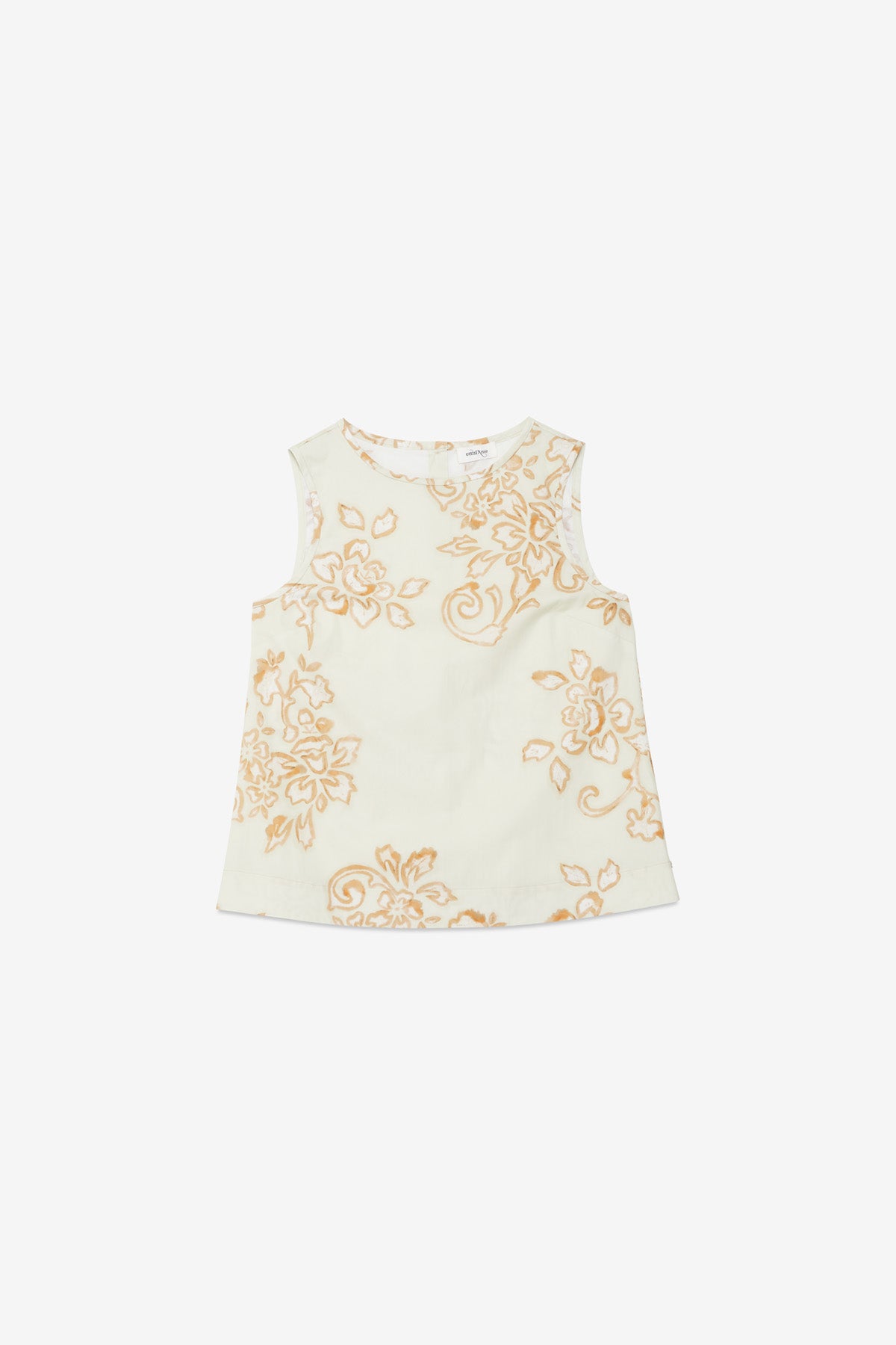 Poplin top with all-over ”Giudecca flower”print
