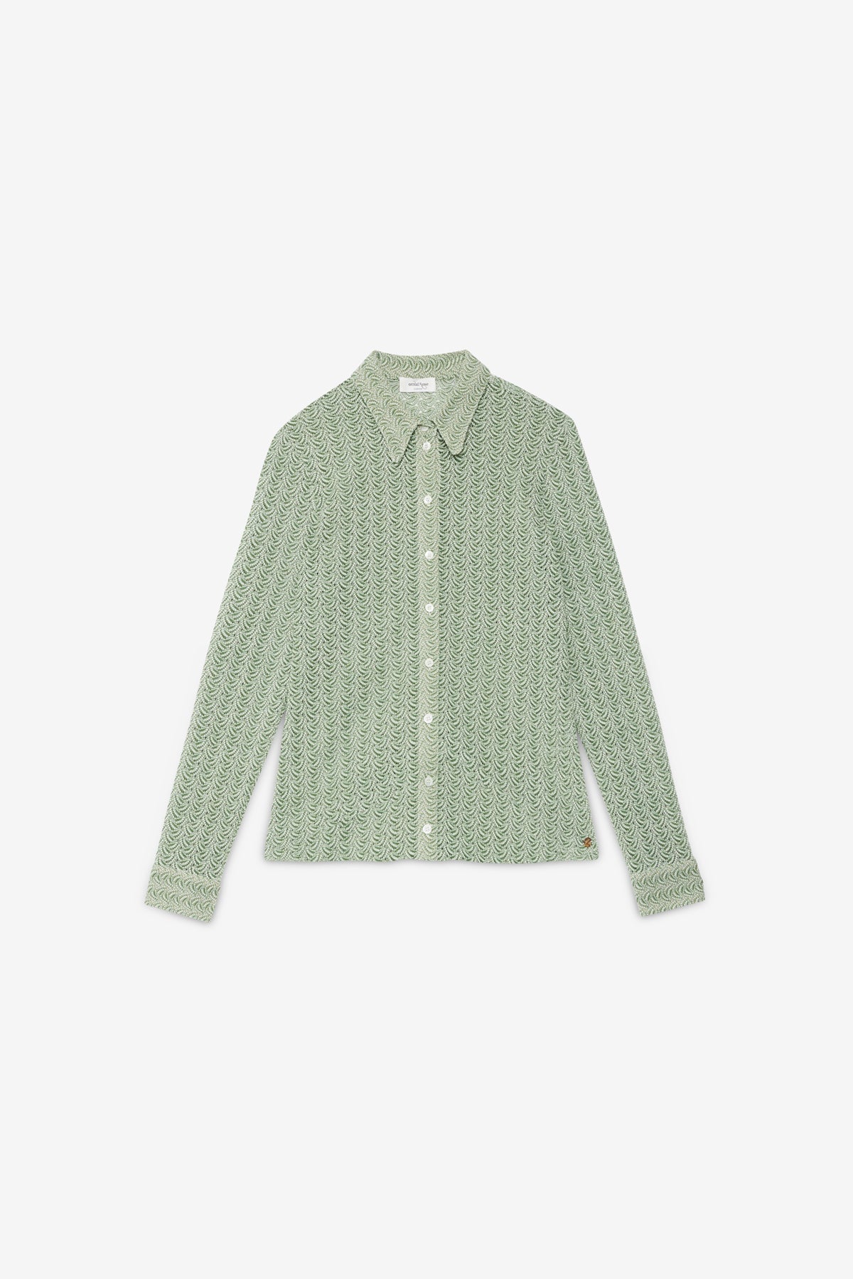 Cotton shirt with straight hem