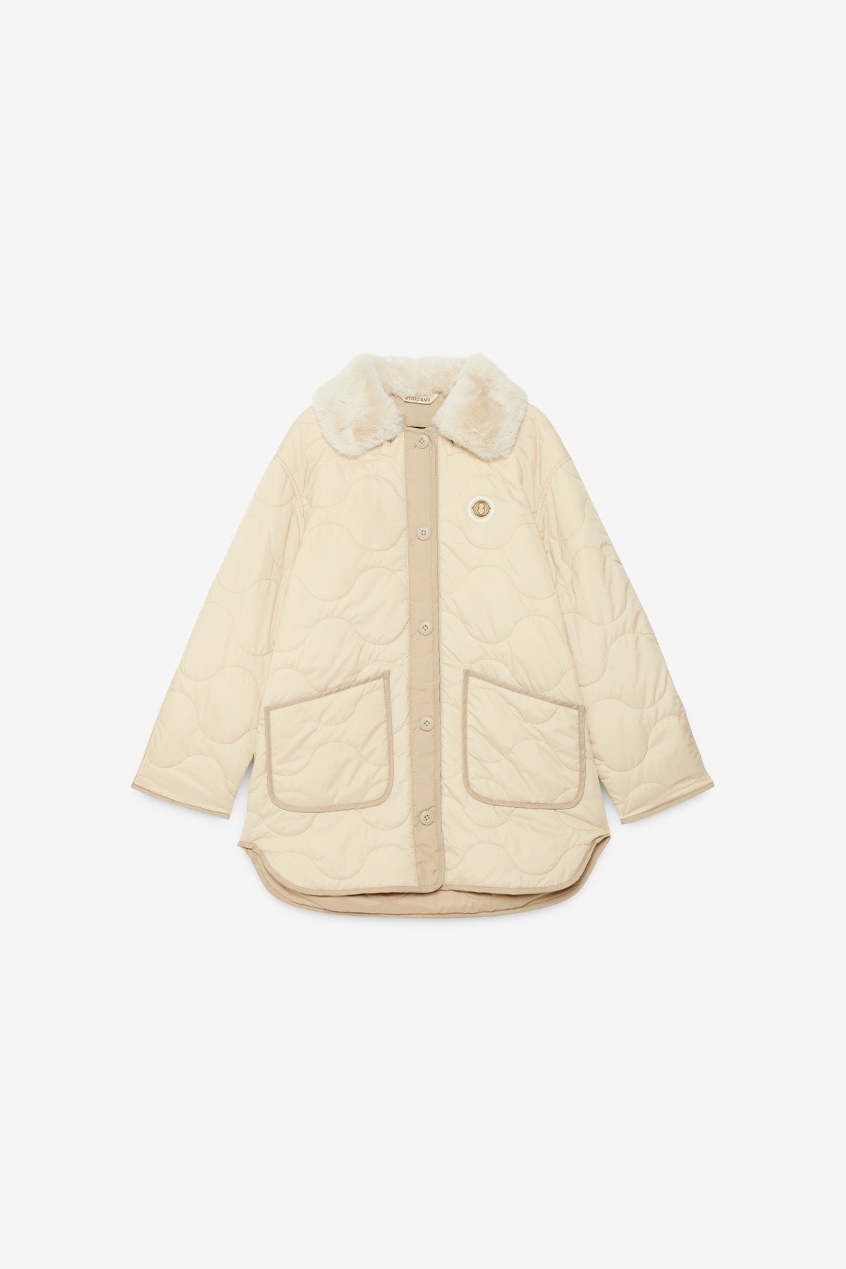 Fake down short coat
