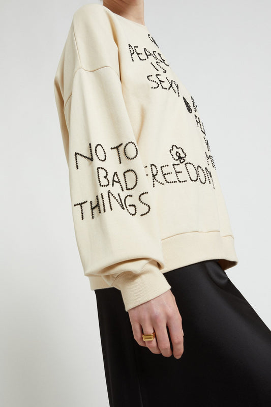 Sweatpullover with sequin embroidery