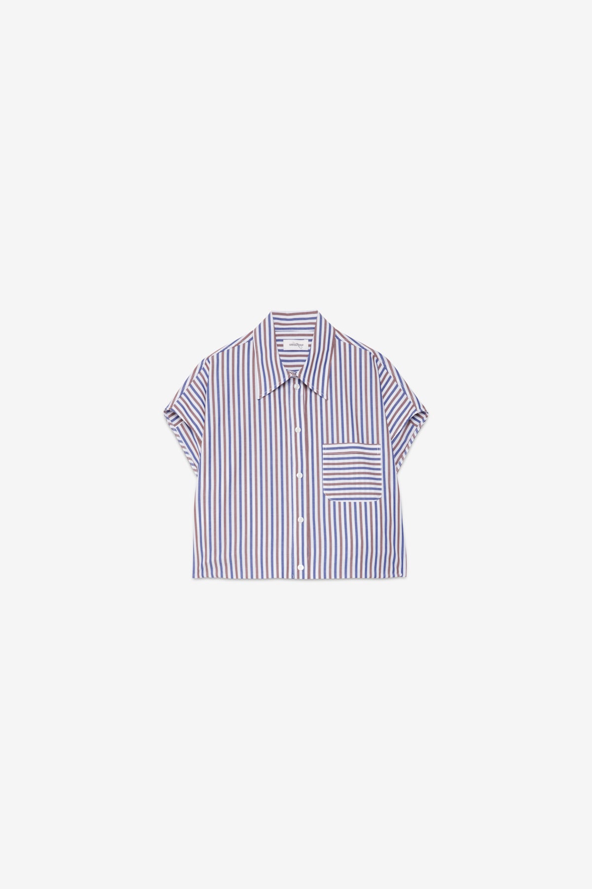 Cropped balloon-effect shirt