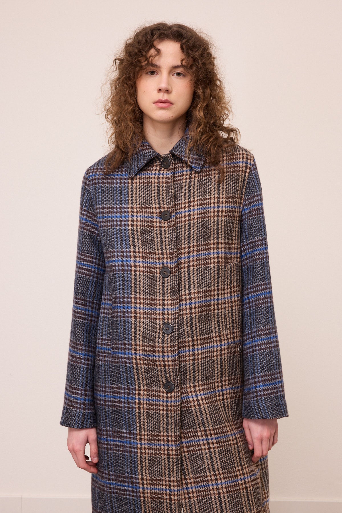 wool blend midi coat