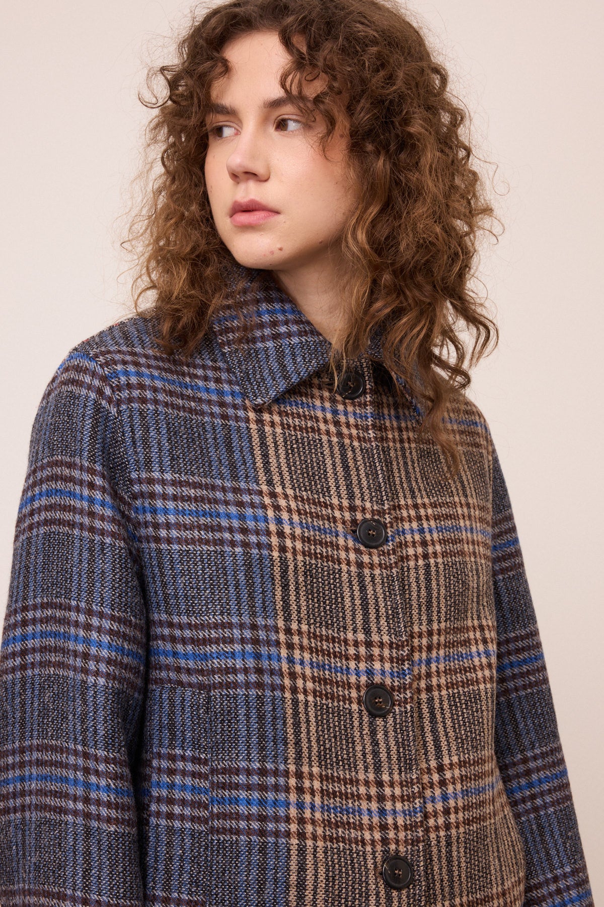 wool blend midi coat
