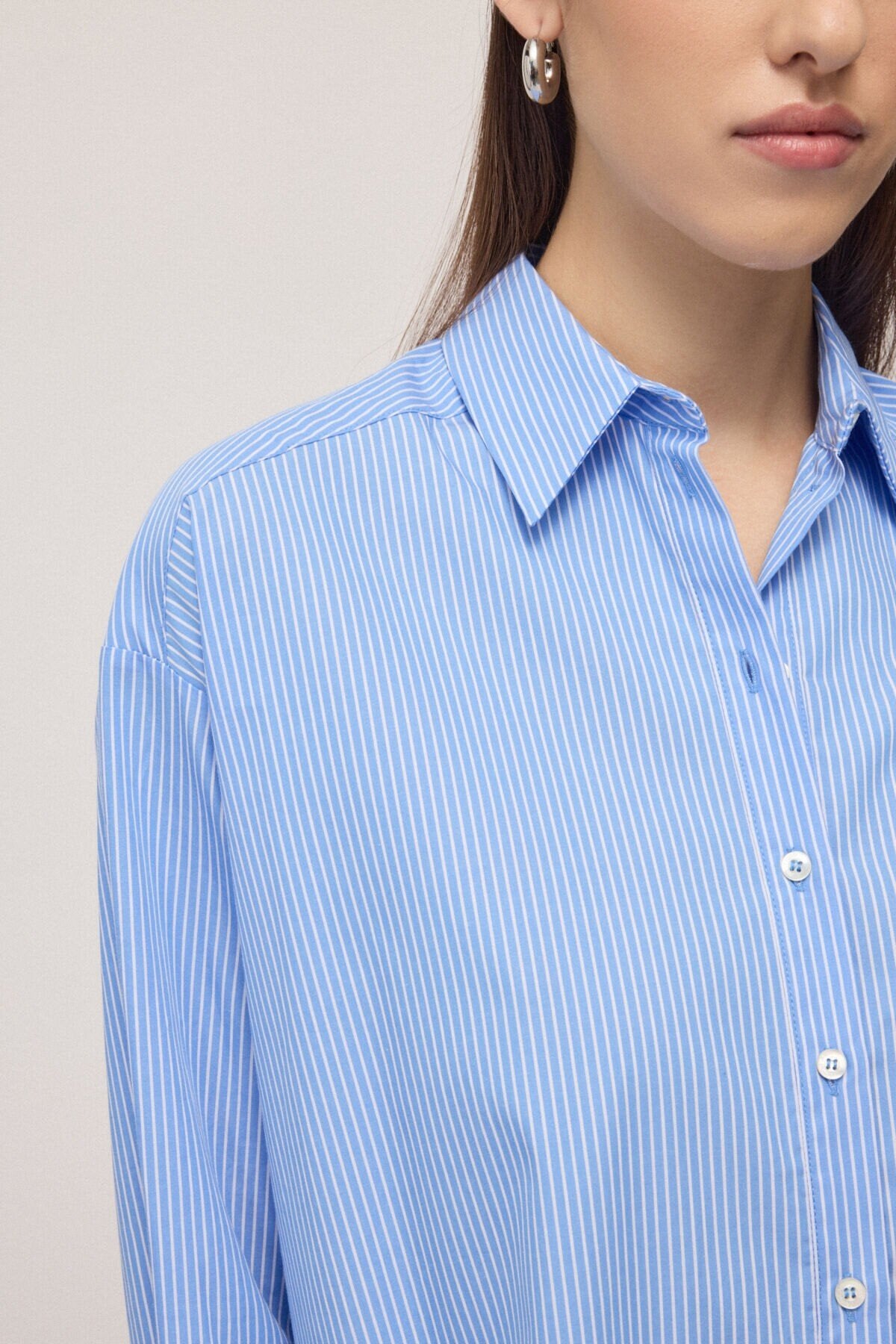 Oversized poplin shirt
