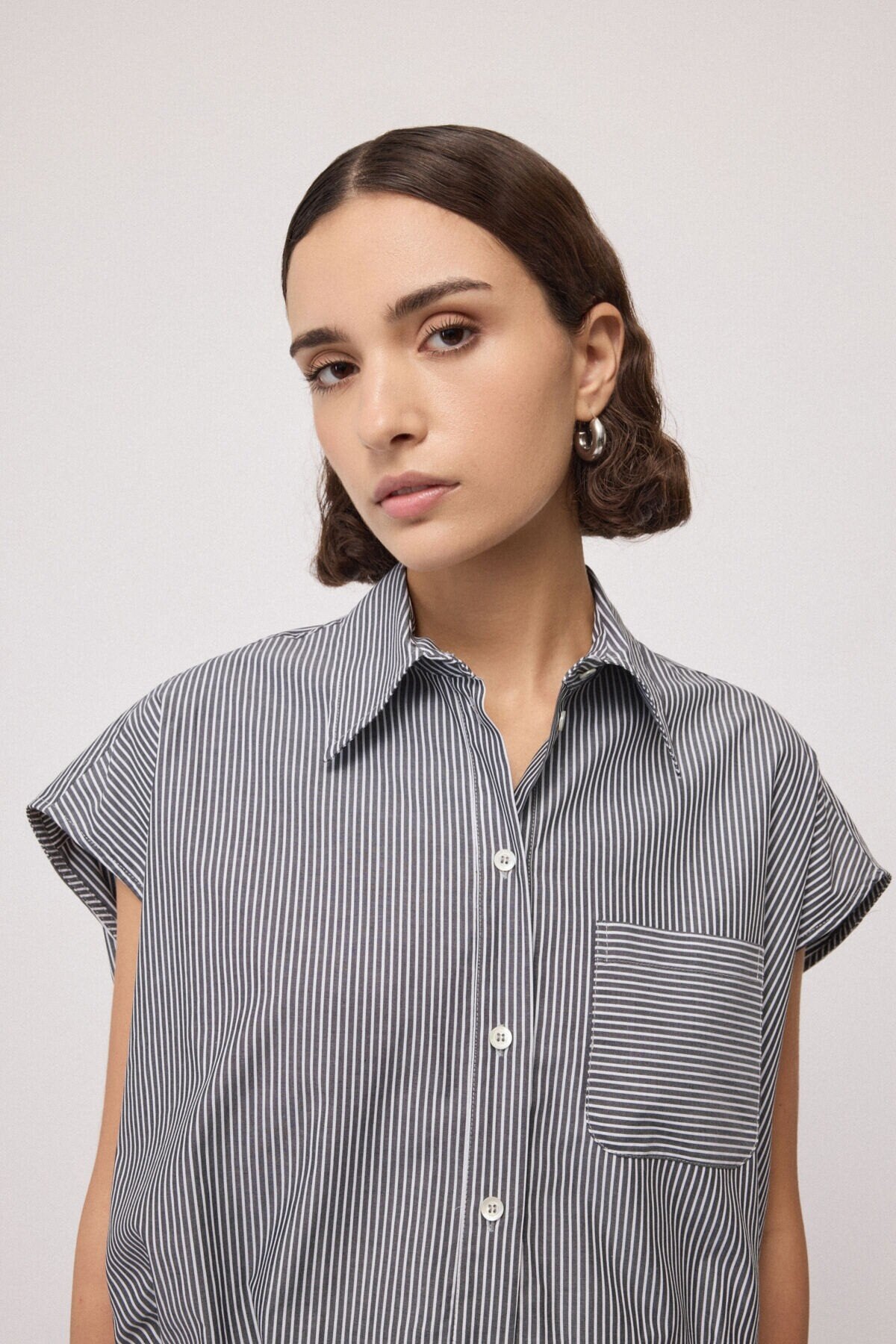 Balloon-effect shirt top