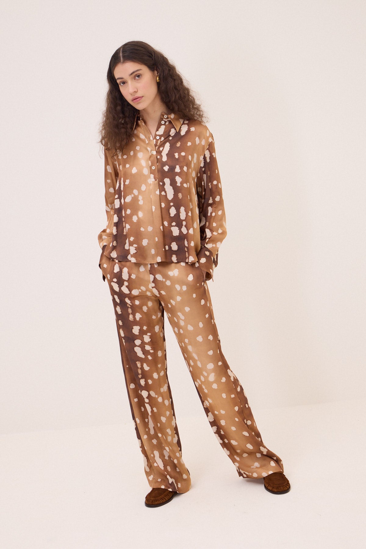 graphic viscose blouse