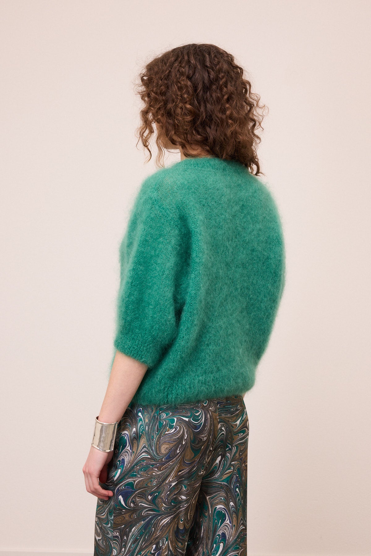 Fluffy mohair wool knit