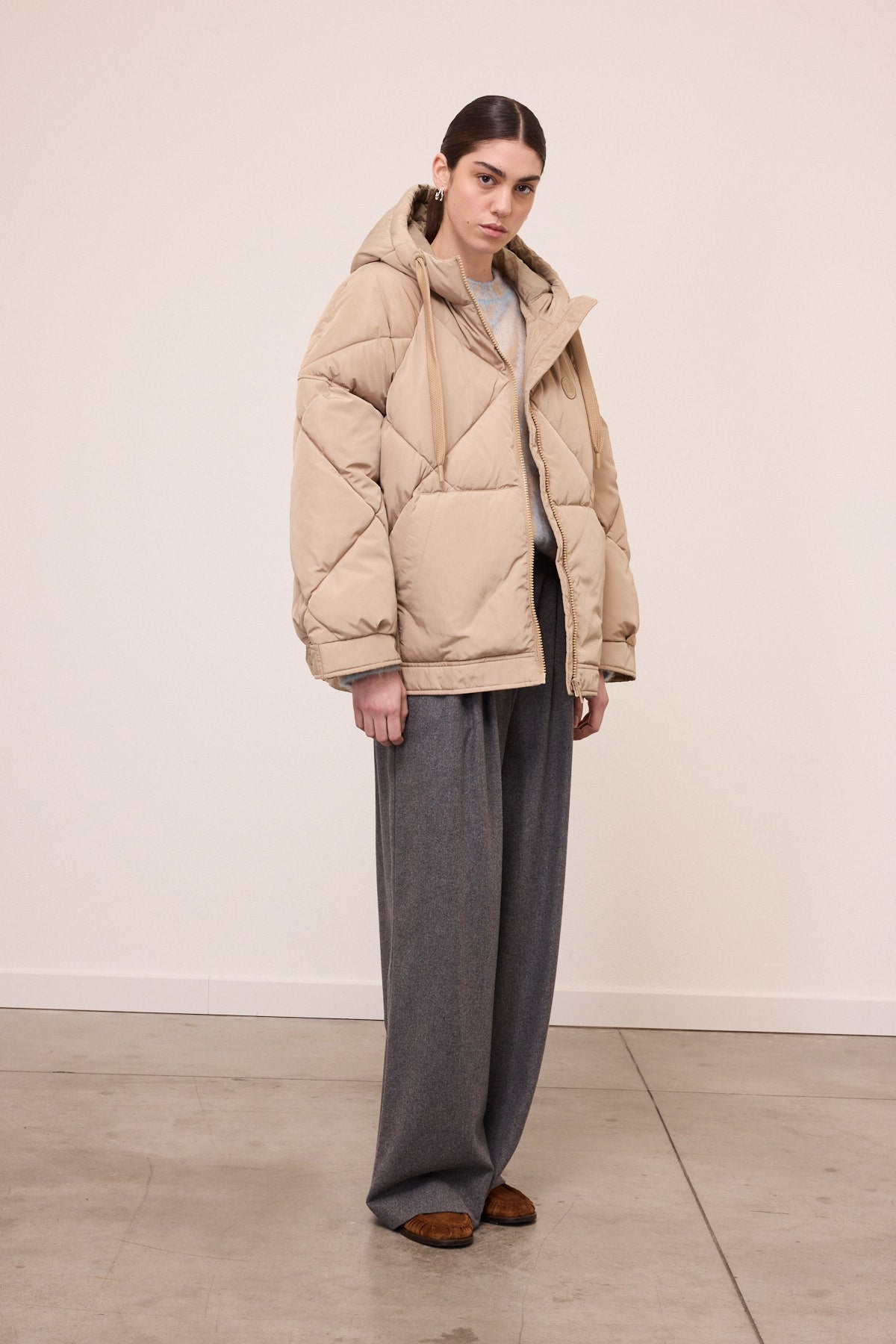 hooded down jacket