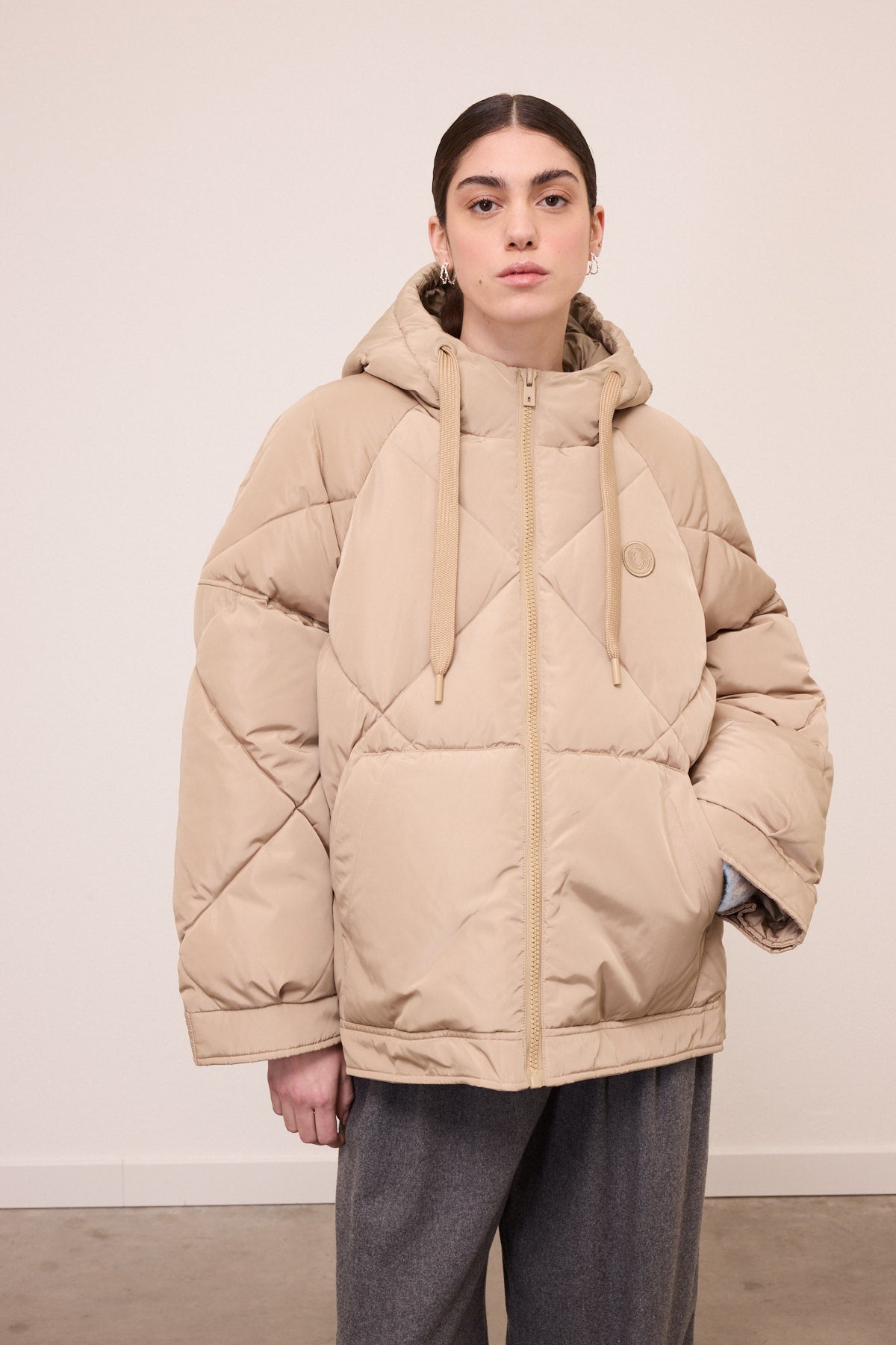 hooded down jacket
