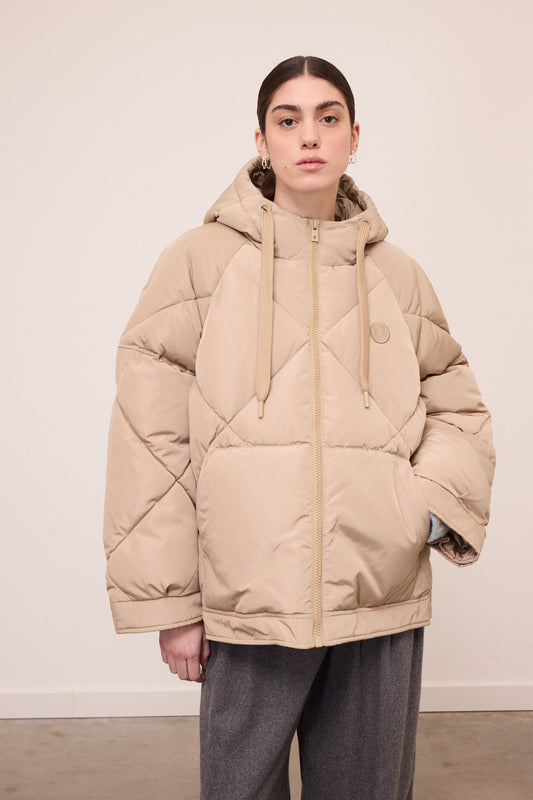 hooded down jacket