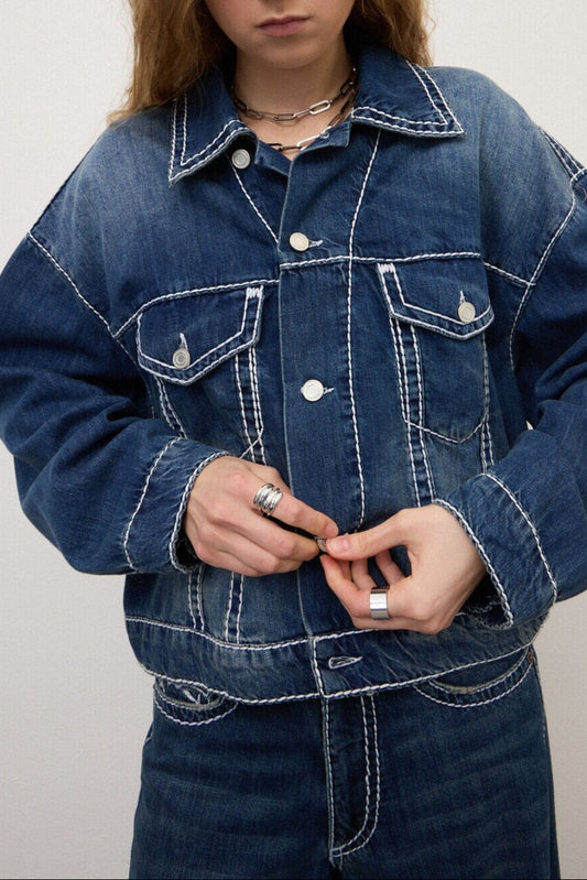 Oversized denim jacket