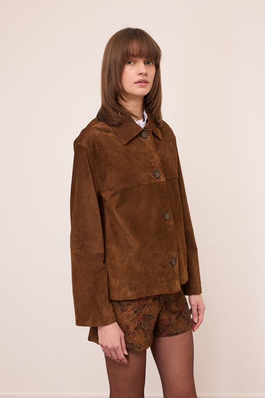 Cowhide leather jacket