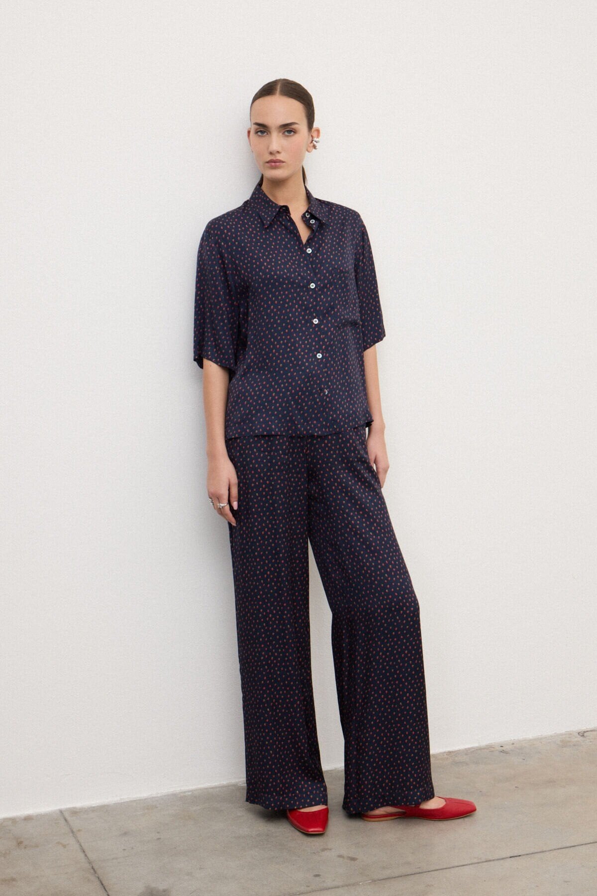 Viscose palazzo trousers