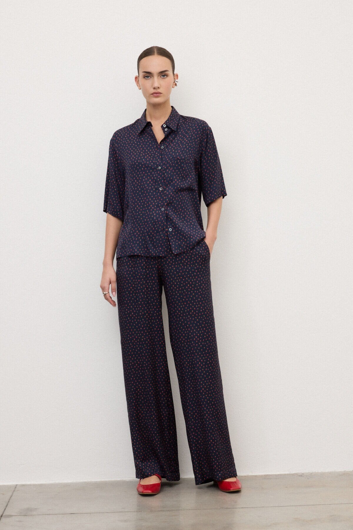 Viscose palazzo trousers