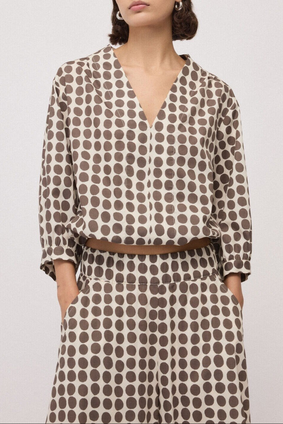 V-neck blouse