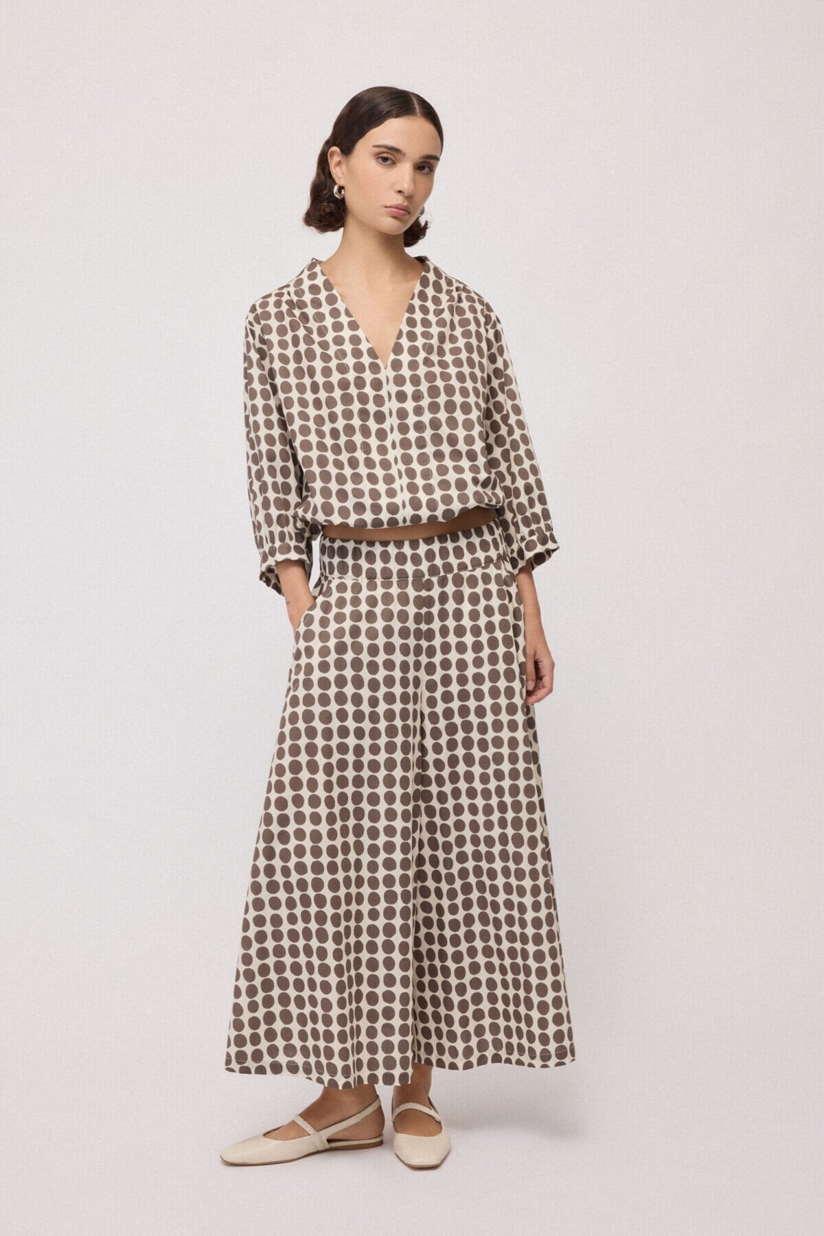 Wide culotte trousers