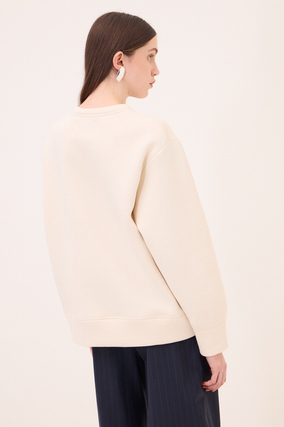 Cotton sweater with print