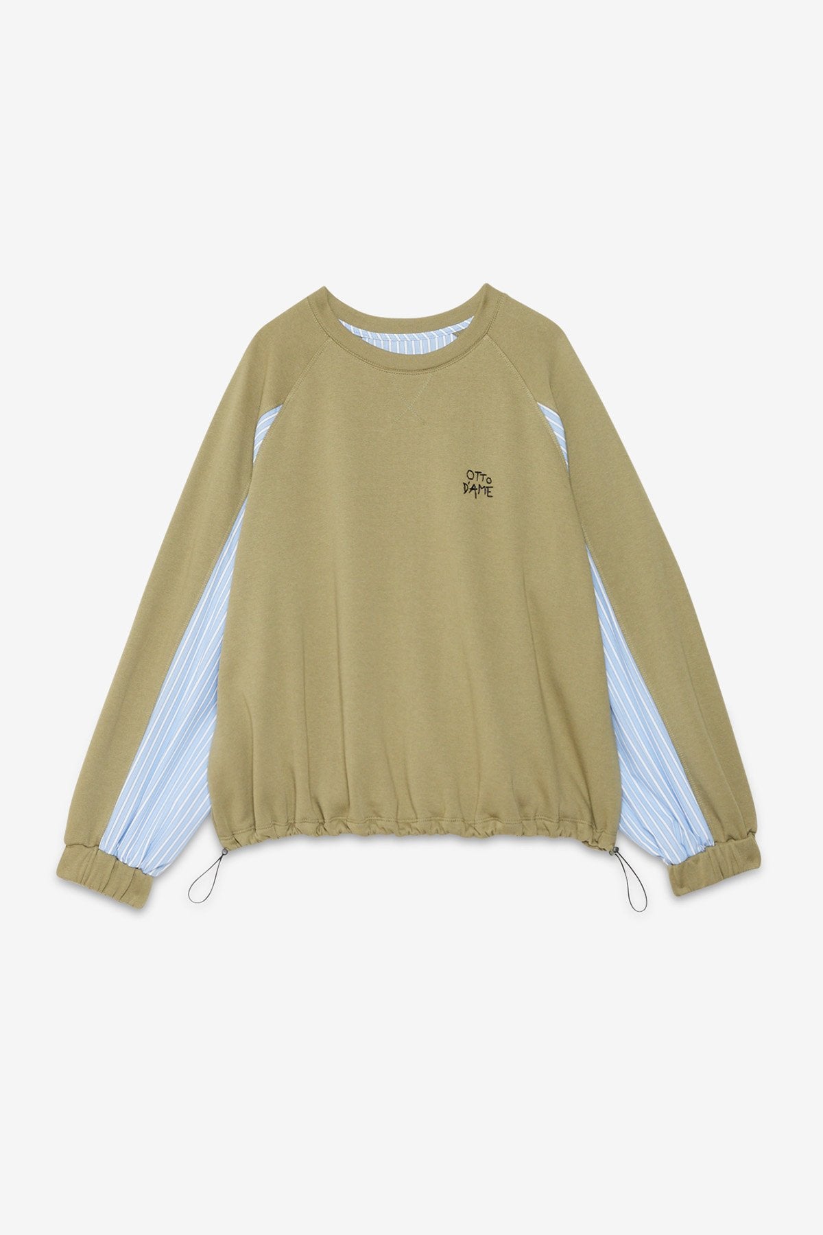 Cotton sweatshirt with poplin details