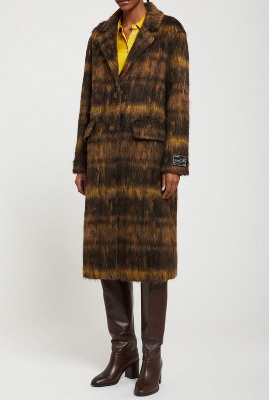 Wool Blend Alpaca Midi Coat