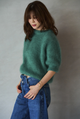 Fluffy mohair wool knit