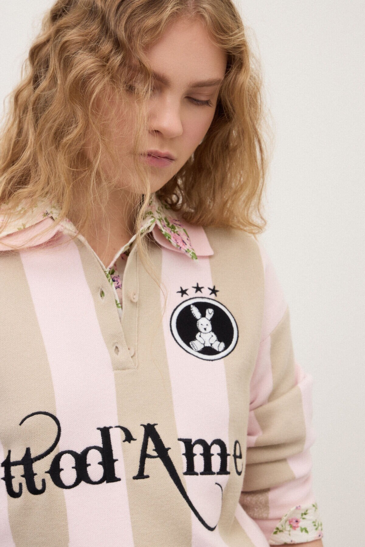 Sports polo shirt with embroidery